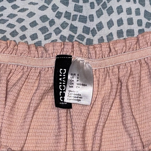 H&M divided women pink crop off-shoulder blouse in size S - Picture 3 of 4